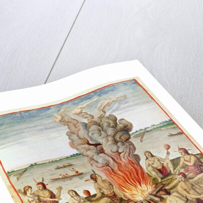 Admiranta Narratio, the Celebration of a Victory around a Fire, 1585-88 by Theodor de Bry