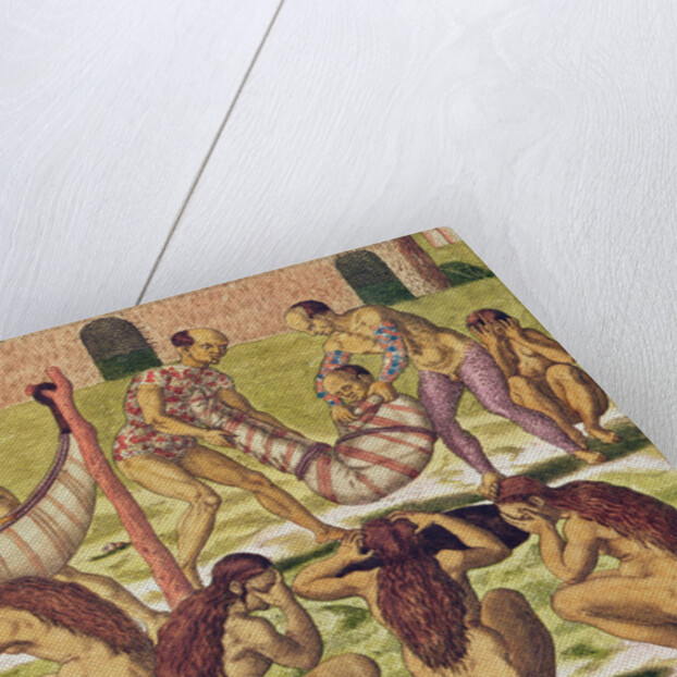 Americae Tertia Pars, The little King Pipo Jep Wasu returns home sick, 1562 by Theodor de Bry