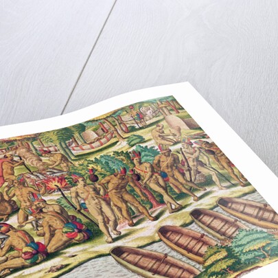 Americae Tertia Pars, Deliberating before an Expedition against the Enemies, 1563 by Theodor de Bry