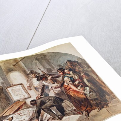 Burial of the democratic Robert Blum shoot in October 1848 in Vienna by Karl Hermann Schmolze