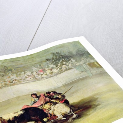 The Fall of a Picador from his Horse under a Bull by Francisco Jose de Goya y Lucientes