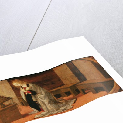 The Annunciation, predella panel from an altarpiece, 1478-85 by Lorenzo di Credi
