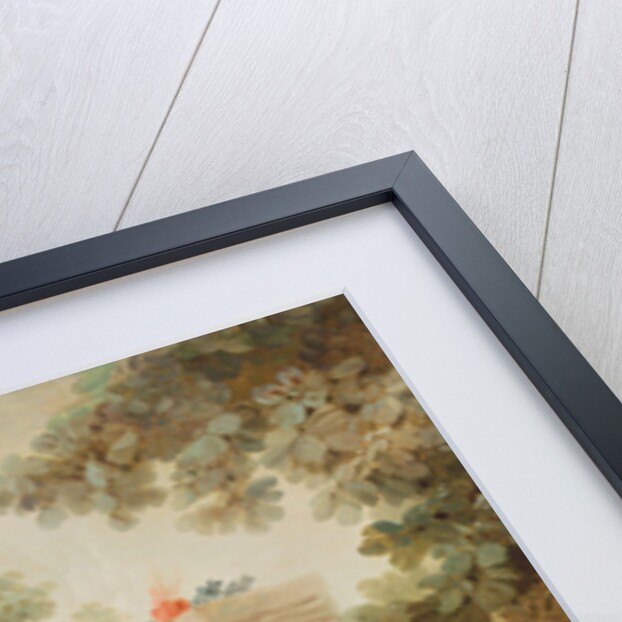 Salon of the Print-maker Gilles Demarteau, above the door: doves, a quiver and a straw hat, c.1750-65 by Jean-Baptiste Huet