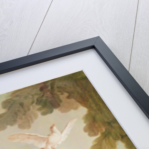 Salon of the Print-maker Gilles Demarteau, above the door: columns, a basket of roses and a torch by Jean-Baptiste Huet