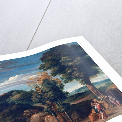 Landscape with a hermit by Domenichino