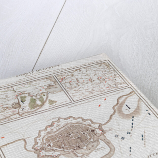 Map of combat at the Battle of Lubeck, showing positions of the French, Prussian, Swedish and Danish armies by French School