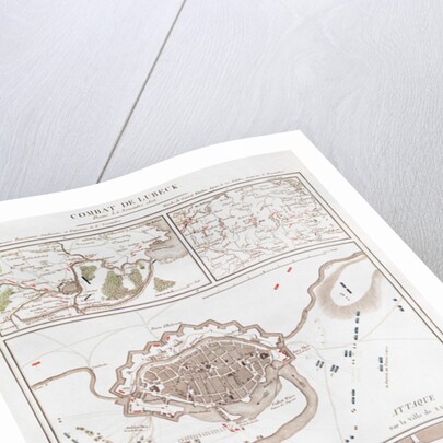 Map of combat at the Battle of Lubeck, showing positions of the French, Prussian, Swedish and Danish armies by French School