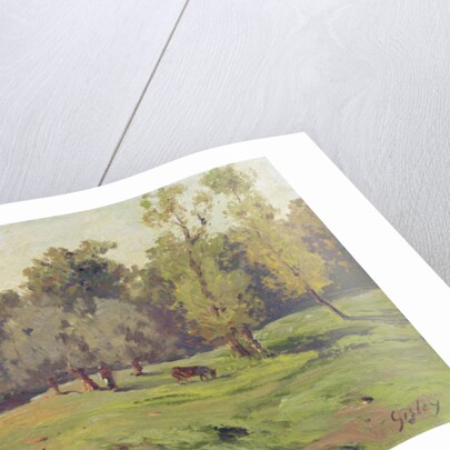 A Pasture with a Stream and an Enclosure, c.1868 by Alfred Sisley