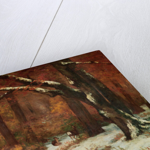 The Deer Retreating by Gustave Courbet