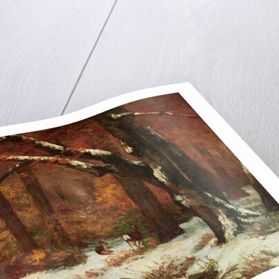 The Deer Retreating by Gustave Courbet