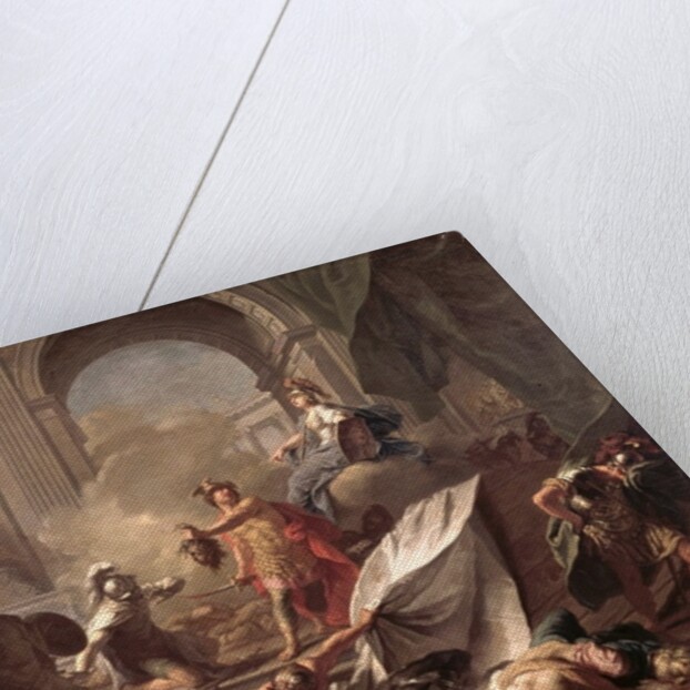 Perseus, under the protection of Minerva, turns Phineus to stone by brandishing the head of Medusa by Jean-Marc Nattier