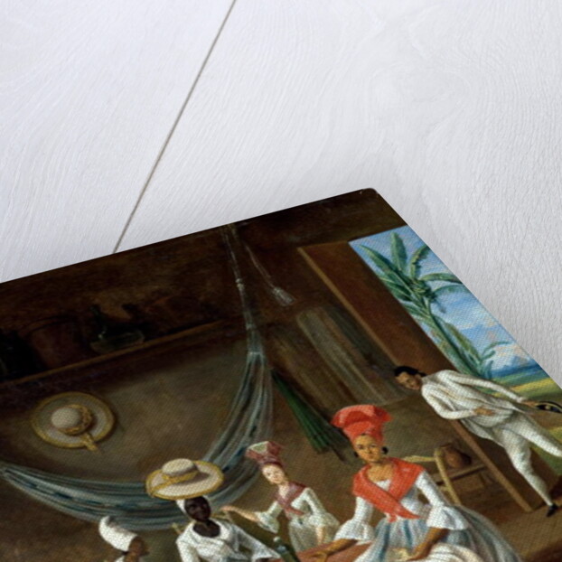 A Mulatto Woman with her White Daughter Visited by Negro Women in their House in Martinique, 1775 by Masurier Le