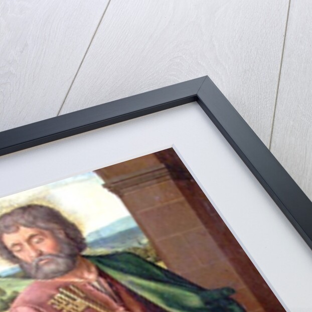 Peter II Duke of Bourbon presented by St. Peter, left hand wing of a triptych, c.1492-93 by (fl.c.1483-c.1529) Master of Moulins