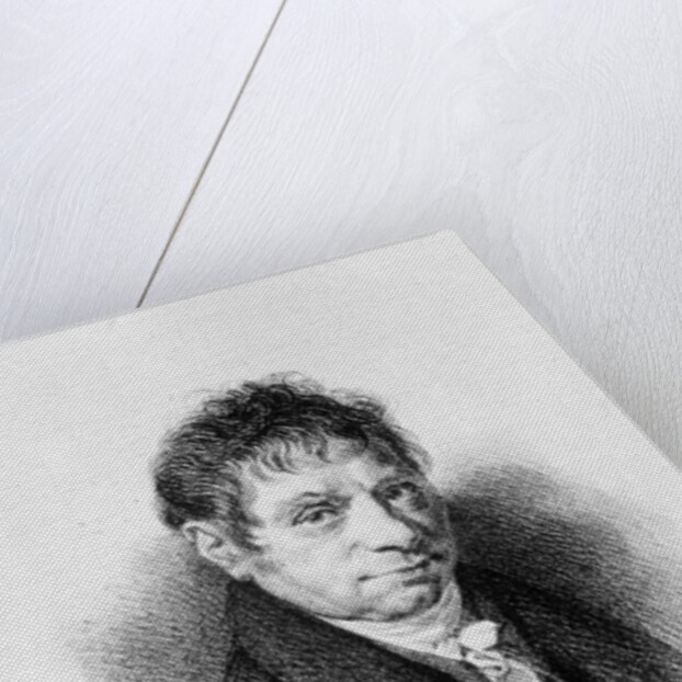 Portrait of Jean Baptiste Say engraved by Godefroy Engelmann by Achille Deveria