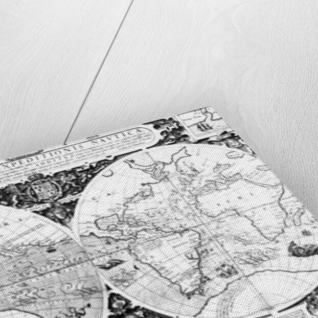 World map; Vera Totius Expeditionis Nauticae by Jodocus Hondius