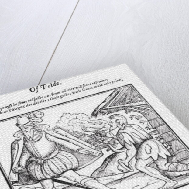 A Rich Man Spurns a Ragged Beggar by English School