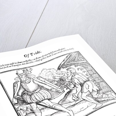 A Rich Man Spurns a Ragged Beggar by English School