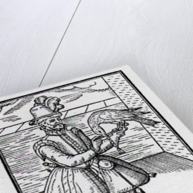 A Falconer with his Goshawk by English School