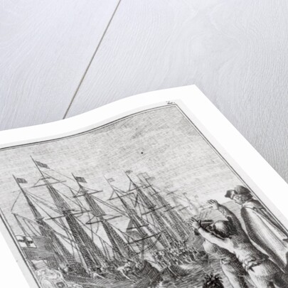 The Inhabitants of Boston Throw English-East Indian Tea in the Sea, 18 December 1773 by German School