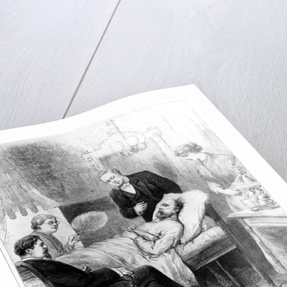 President Garfield Lying Wounded in his Room at the White House, Washington by American School