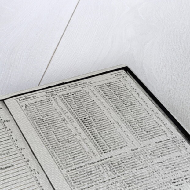 The Diseases and Casualties this Week, 15-22 August 1665, page from a London almanack by Anonymous