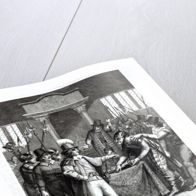 Oliver Cromwell Dissolving the Long Parliament in 1653 by English School