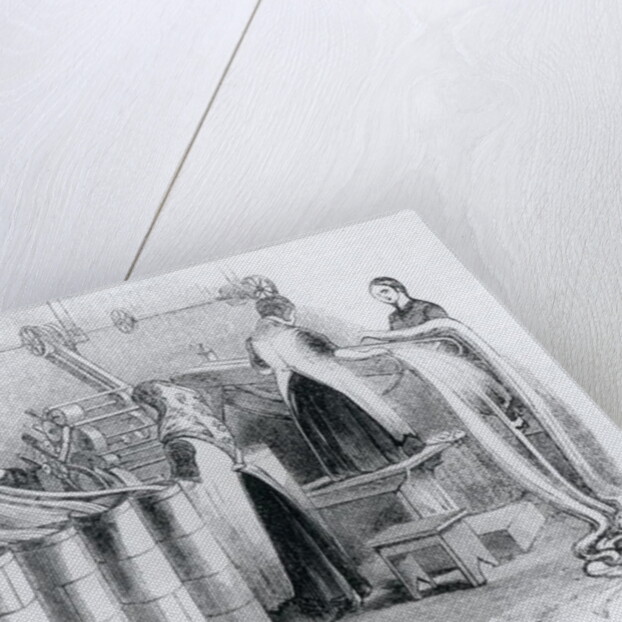 Drawing the Worsted into Slivers by English School