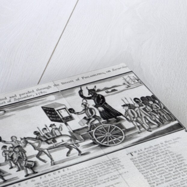 Representation of the figures exhibited and paraded through the streets of Philadelphia on Saturday 30th September 1780 by American School