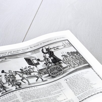 Representation of the figures exhibited and paraded through the streets of Philadelphia on Saturday 30th September 1780 by American School