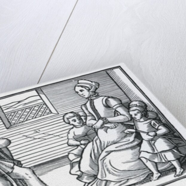 A Puritan Family by English School