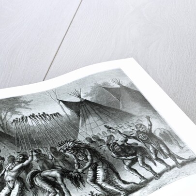 Scalp Dance from 'Sketches of Indian Warfare' by William de la Montagne Cary