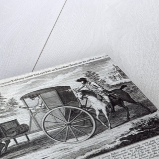 An Exact Representation of Maclaine the Highwayman Robbing Lord Eglington on Hounslow Heath on the 26th of June 1750 by English School