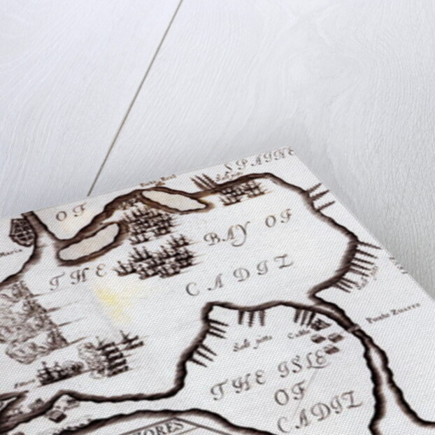 Victory of the English Royal Navy in the Bay of Cadiz by English School