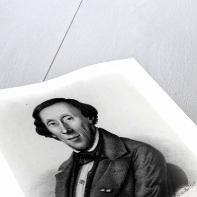 Portrait of Hans Christian Andersen by Johan Frederick Moller