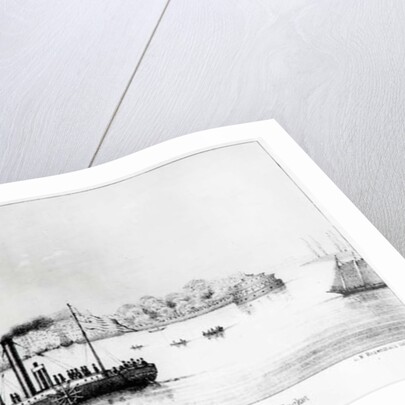 The 'Clermont', the first Steam Packet, sailing from New York to Albany in September 1807 by J.H. (after) Sherwin