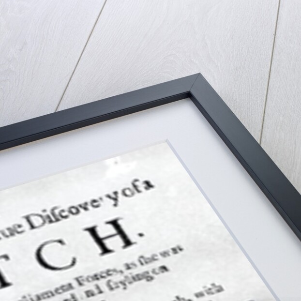 A Most Certain, Strange and True Discovery of a Witch, 1643 by English School