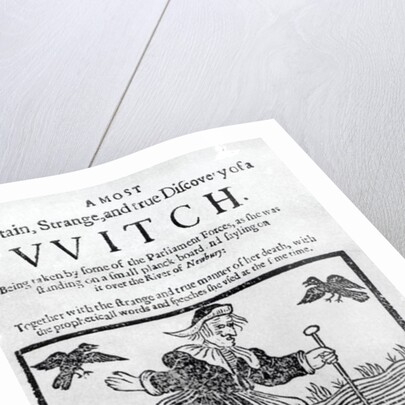 A Most Certain, Strange and True Discovery of a Witch, 1643 by English School
