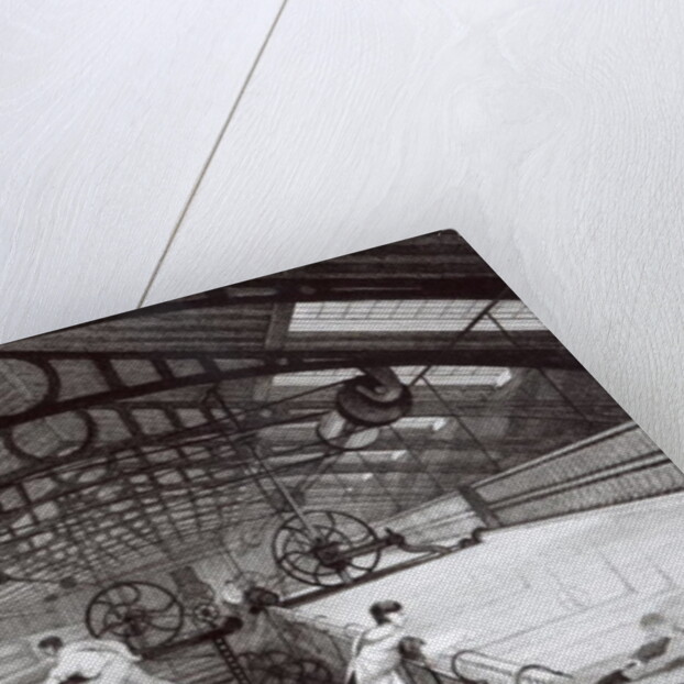 Interior of a Cotton Mill by English School