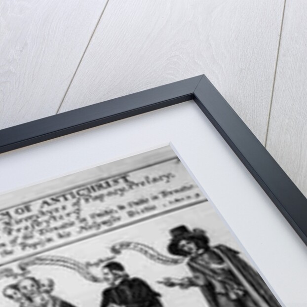 An Emblem of the Antichrist in his Threefold Hierarchies of Papacy, Prelacy, and Presbytery, 1649 by English School