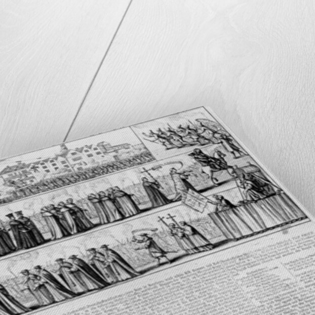 The Solemn Mock Procession of the Pope, Cardinals, Jesuits and Fryers Through the City of London on 'Queen Elizabeth's Day', 17th November 1679 by English School