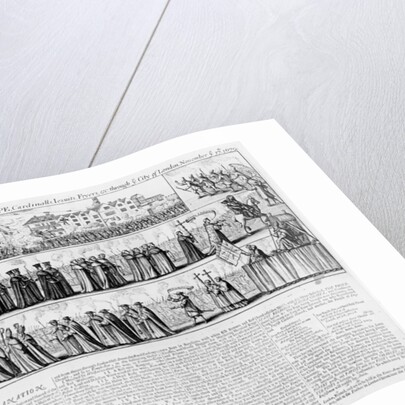 The Solemn Mock Procession of the Pope, Cardinals, Jesuits and Fryers Through the City of London on 'Queen Elizabeth's Day', 17th November 1679 by English School