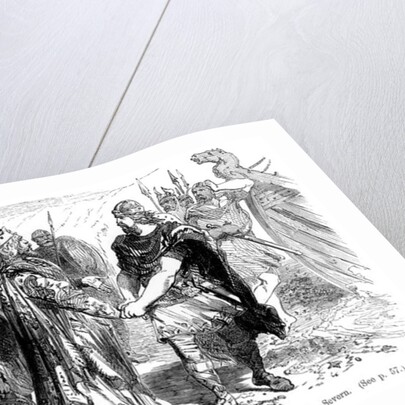 Meeting of Edmund Ironside and Canute on the Isle of Alney in the Severn in 1016 by English School