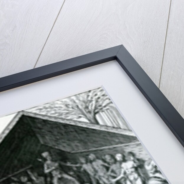 The king receiving European visitors, Cape Lopez, Gabon, Africa, 16th century by Theodor de Bry