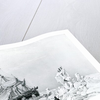 HMS Terror held on ice, 1836 by English School