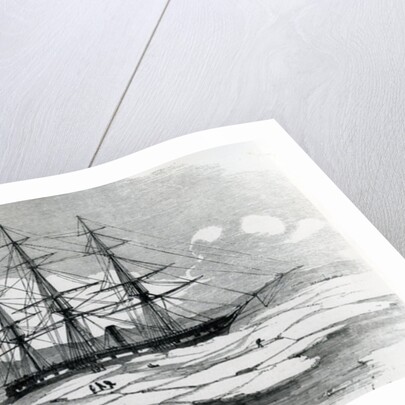 Ship exploring the Arctic by English School