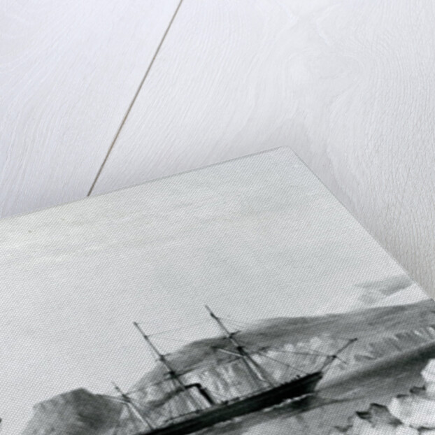 HMS Assistance in Tow of Pioneer passing John Harrow Mount, North Wellington Channel in 1853 by English School