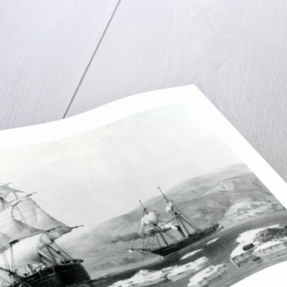 HMS Assistance and Pioneer breaking out of Winter quarters in 1854 by English School