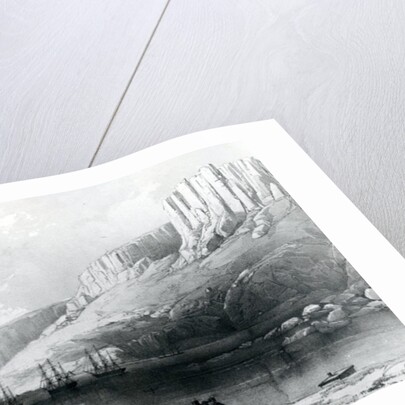 The Arctic Squadron in Leevely harbour, Island of Disco, Coast of Greenland, 1855 by English School