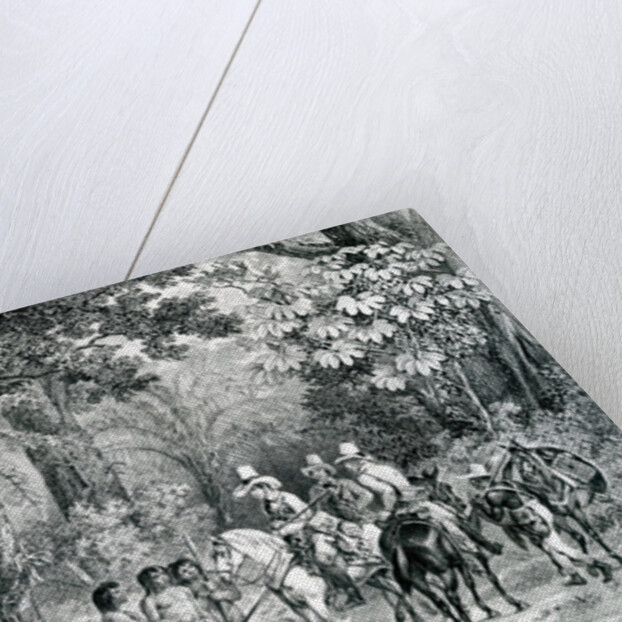 Meeting of the Indians with the European Explorers from 'Picturesque Voyage to Brazil', 1827-35 by Johann Moritz Rugendas