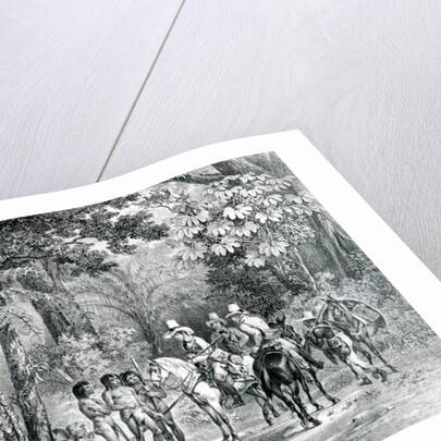 Meeting of the Indians with the European Explorers from 'Picturesque Voyage to Brazil', 1827-35 by Johann Moritz Rugendas